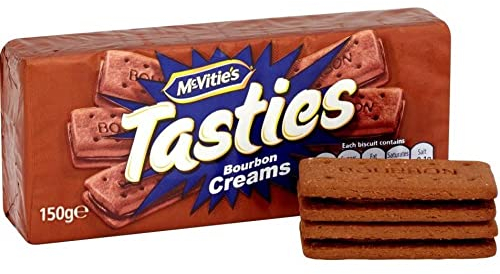 McVities Tasties Bourbon Creams Chocolate Biscuits 300g (4 Packs)