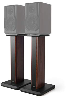 Edifier S3000PRO Bookshelf Speakers Stands for Surround Sound, Heavy Duty 25.6 Inch Floor Stand, Easy Assembly Wood Grain Floorstanding Speaker Supports 1 Pair