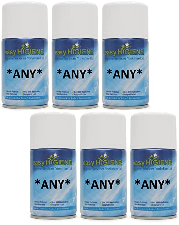 easy HYGIENE 6 Automatic Air Freshener Dispenser Refills MIXED 270ml Cans standard size