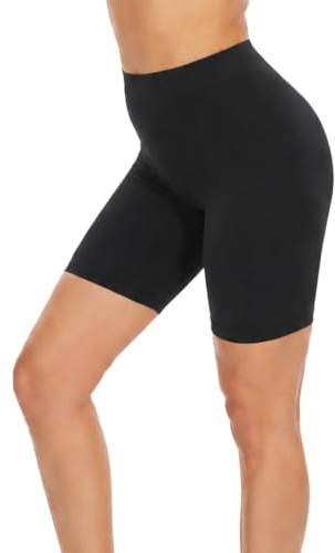 Amazingjoys Damen Unterhosen Shorts Panty Boyshort Unterwäsche Short Miederpants Miederhose Elastisch,Schwarz,L-XL