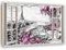 Feeby Wandbild XXL Paris Deko Kunst Bilder 3D Illusion Rosa 120x80 cm