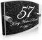 Modern House Sign Plaque Door Number | Personalised Glass Effect Acrylic Glitter Sign | Personalised House Number Hand Finished in UK (Black Glitter, Design D)