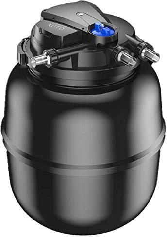 AquaOne Druckteichfilter CPU-75000 I Teichfilter für Teiche bis 100.000 Liter I Bio Teich Filter inkl.55 Watt UVC Klärer mit automatischer Reinigung I schwebealgenfreies klares Wasser