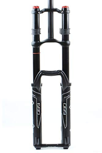QHY MTB Luft Vorderrad Gabel Federgabel 26/27,5/29 Zoll Manuelle Sperrung 200mm Federweg 20X110mm Scheibenbremse Schwarz 1-1/8″ (Color : Black, Size : 29inch)