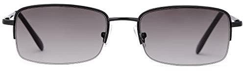 Damen Herren Voll getönt Lesebrille Gläsern mit Federscharniere in Sonnenschützt Gläsern Sonnen-Leser UV400 Schutz Blaulichtfilter Brille Fahrsicherheitsbrillen Lese Sonnenbrille - Keine Bifokale