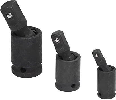 3 Pcs Socket Adapter,1/2 inch,1/4 inch and 3/8 inch Universal Joint Adapter Set,360 Degree Flexible Drive Impact Extension Adapters