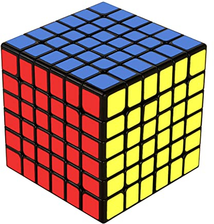 ROXENDA Zauberwürfel Speed Würfel- Einfaches Drehen & Glatt Spiel, Super-haltbarer Aufkleber mit Lebendige Farben (6x6x6)