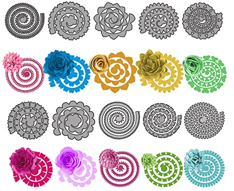 10 Stück Metall Prägeschablonen Stanzformen Dreidimensionale Blumen Schablonen Cutting Dies für Scrapbooking Papierhandwerk Kartenherstellung Album Stempel DIY Dekor
