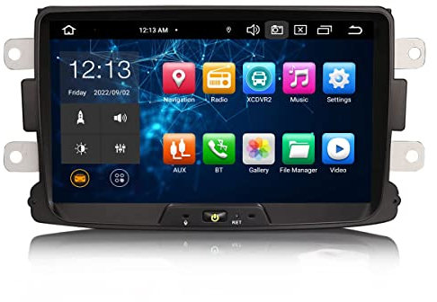Erisin 8-Core 4GB RAM 64GB ROM Android 11.0 Radio Coche Bluetooth para Renault Dacia Duster Logan Sandero Dokker Lodgy Captur Soporte Navegación GPS Carplay Android Auto WiFi Dab+ FM DVR TDT OBD2 DSP