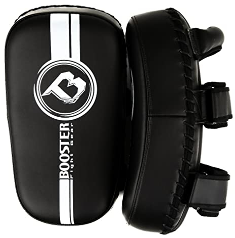 Booster Fightgear Muay Thai Pratzen Dominance - Premium Thai Pratzen Kick Polster Pads Schlagpolster für Kickboxen und Thaiboxen, Schwarz