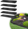 Aufun Rasenkante Beeteinfassung 5 Stücke 100x15cm Beetumrandung, 5M Beetbegrenzung Rasenbleche Mähkante Metall Palisade Beet Rasen- Schwarz
