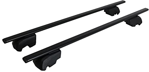 Dachträger Gepäckträger kompatibel mit VW Passat B8 2014-2019 Grundträger TÜV ABE Schwarz
