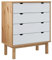 vidaXL Schubladenschrank Schubladenkommode Kommode Beistellschrank Aufbewahrungsschrank Sideboard Schrank Braun Weiß 76,5x39,5x90cm Massivholz Kiefer