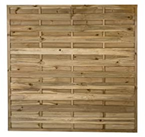 Forest Garden 1.8m x 1.8m Pressure Treated Decorative Flat Top Fence Panel - Pack of 3