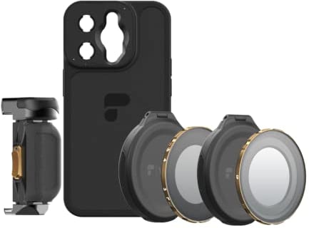 PolarPro - LiteChaser iPhone 14 Pro Max - Filmmaking Kit - Inkl. iPhone 14 Pro Max Tasche - LiteChaser iPhone 14 Grip - VND 3-5 Filter - CP Filter - Für die Erstellung von mobilen Inhalten