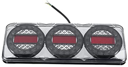 UTOYA Placa Trasera Luz de Freno 2pcs 1 2V Luces Traseras De Remolque 9 0led Luces De Remolque De Parada Trasera Luz De Giro Inverso Del Remolque Iluminación Luces Traseras