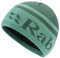 Rab Leichte recycelte Strickmütze mit Logo-Band, für Skifahren und den täglichen Gebrauch, Grüner Schiefer/Gletscherblau, One size