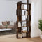 FIRBNUS Bücherregal/Raumteiler 80x24x192 cm Holzwerkstoff Bücherregal Schmal Bücherregal Holz Raumteiler Stehend Raumteiler Regal Raumteiler Trennwand Wohnzimmer Möbel Raumteiler Holz Räuchereiche