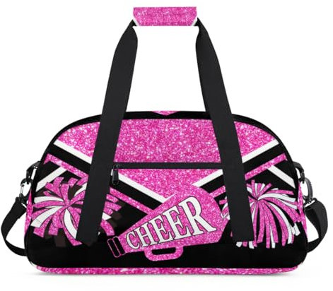 Personalisierte Cheerleader-Tanztasche, Cheerleader-Tasche mit Namen Weekender, Ohne Namen, Rosa, Einheitsgröße