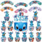 25 Stück Lilo Tortendeko, Happy Birthday Stitch Tortendeko Kuchen Deko Muffinförmchen Papier Geburtstagsdeko Geschenke Schulkind Geburtstag für Mädchen Jungen Kinder Cake Toppers Stit 25 Pcs