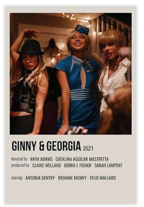 MExmeb TV-Serie Ginny & Georgia Leinwandposter, Wandkunst, Dekordruck, Bild Gemälde für Wohnzimmer, Schlafzimmer, Dekoration, ungerahmt, 60 x 90 cm