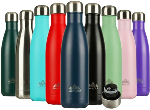 Mont-Clair Trinkflasche Edelstahl - Thermosflasche - BPA-freie - Water Bottle, Edelstahl trinkflasche 750ml - 24h Kalt & 12h Warm - Trinkflasche Auslaufsicher - Blau