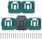 Vibit 5 Pack Battery Holders for Makita 18 V Lithium-ion Batteries Wall Mounted Battery Organizer Heavy-Duty Battery Storage Mount Dock Holder for Workshop Van Shelf Toolbox