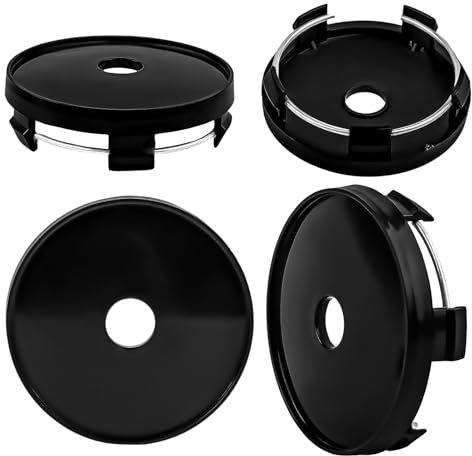 NVIYAM 4 Stück Nabendeckel 60mm, Felgenkappen, Universal Radnabenkappen, Radnabenabdeckung, Felgendeckel Radkappen Radnabendeckel für Auto Radnaben(OD 60mm ID 56mm)