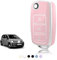 TOOMUME Coque Clé TPU, Etui Clé Étui Clé Adapté pour VW Volkswagen Golf 4/5/6 Polo Up Jetta Caddy Beetle Multivan T5 Seat Ibiza Leon Skoda Fabia, Couvre Clef Cache Cle Voiture Telécommande - Flip Key