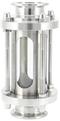 Avec couvercle for tube 25/32/38/51 mm OD x 1,5 2 Tri Clamp Homebrew Sanitaire Dioptre Flux Voyant Verre SUS304 Acier Inoxydable(Fit 38mm OD Tube)