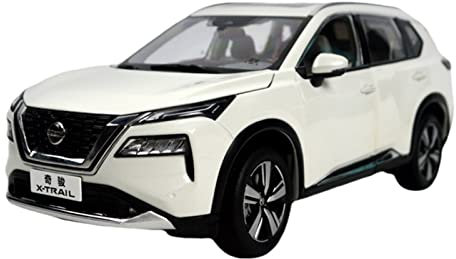 EMRGAZQD Motorfahrzeuge Replika Auto 1/18 for Nissan X-Trail 2021 SUV Weiß Statische Druckguss Fahrzeuge Legierung Miniatur Off-Road Modell Auto Originalgetreue Nachbildung