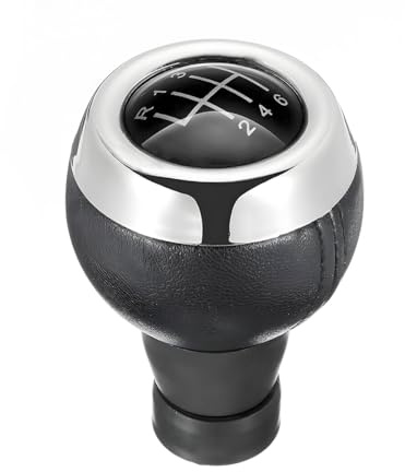 JNNJ Auto-Schalthebelknopf, 6-Gang-Schalthebelknopf, Universal Schaltknauf Manueller Schaltknauf Auto Schalthebel Stick Autos, Auto PU Leder Schaltknauf Manueller Schalthebel Universal Auto Fahrzeug