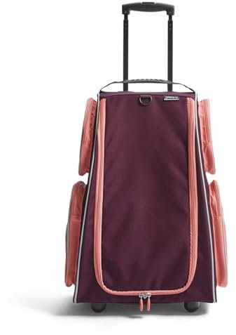 HABA Kinder-Schranktrolley Aubergine – Nachhaltiger Kinder-Koffer aus recyceltem Polyester, 3 herausnehmbaren Böden und 4 Außentaschen – Ab 5 Jahren – 1442790001