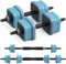 Merach Hanteln Set Kurzhanteln Langhanteln 15kg,Hantel mit Verbindungsstahlrohr Gewichten,3 in 1 Verstellbar Dumbbell Set,Hantelscheiben,Gewichte,Hantelstangen für Krafttraining,Zuhause, Fitnessstudio