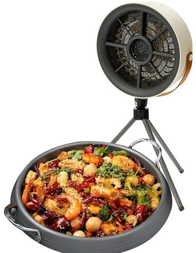 Portable Tabletop Range Hood Desktop Exhaust Fan Range Hood USB Kitchen Air Cleaner Portable Cooking Exhaust Hood BBQ Exhaust Fan Low Noise Tabletop Air Cleaner