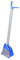Long Handle Sweeping Brush with Dustpan, Sweeping Brush Set (Blue)