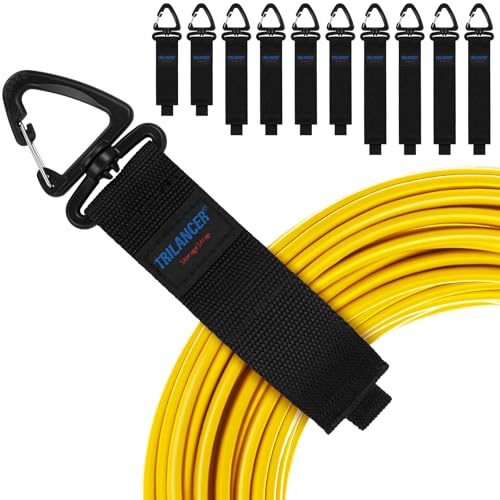 Cable Organizer and Hanger, Trilancer Hook and Loop Storage Straps for Wires, Ropes, Hoses, Home Organization, Garage (2XS, 4xM, 4XL