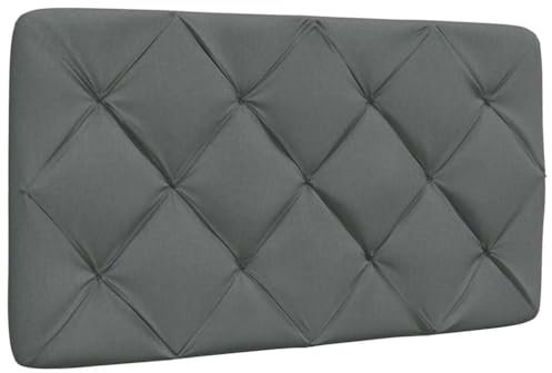 vidaXL Kopfteil-Kissen Dunkelgrau 90 cm Stoff, Kopfteilkissen, Kopfkissen, Lesekissen, Kopfteilpolster, Rückenkissen, Kissen-Kopfteil