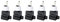 ORION LIGHTSTYLE Lot de 5 interrupteurs à bascule encastrables ON/OFF - 250 V - 1 pôle - 2 (1) A LS-2 - Doré/argenté - Lampe de table - Applique murale (blanc)