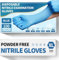 PROMART Disposable Nitrile Gloves, Latex-Free & Powder-Free, Blue – Comfortable, Durable, and Versatile for Medical, Food Handling, Surgical Gloves, Disposable Gloves (500, XL)