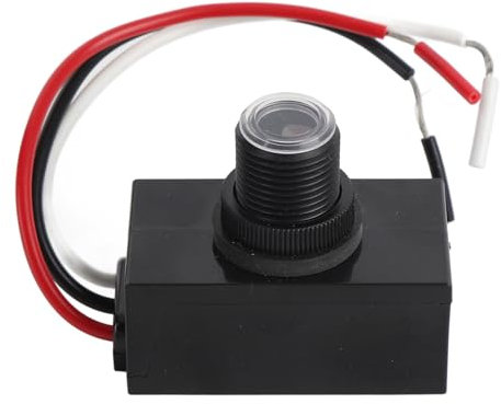 Sensor de Fotocélulas Interruptor Crepuscular para Luces Exteriores con IP65 Compatible con Lámparas Fluorescentes y Halógenas