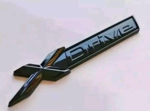 Glanz schwarz XDrive Logo Aufkleber X Drive Schriftzug Heck Kotflügel Heckklappe