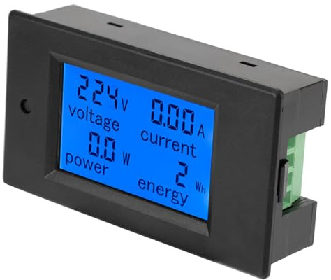 FTVOGUE Peacefair PZEM-021 LCD Display Digital Power Energy Messgerät für Spannungsstrom 20A AC80-260V-Ideal für den Gebrauch zu Hause und Im Büro