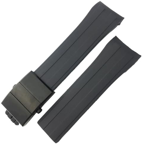 ILAZI Gummiarmband 21mm 22mm Ersatz für MIDO M026 Ocean Star HydroConquest Wasserdichtes Sportuhrenarmband(Black black,21mm)