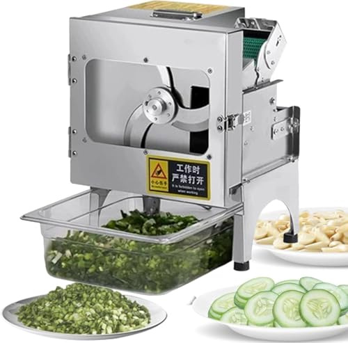 Trancheuse à Oignons Verts Professionnelle,Hachoir à Oignons Nouveaux,Coupe-Légumes électrique 200W,Coupe-Poireaux électrique 700 Tr/Min,Longueur De Coupe Réglable De 1,5 à 35 Mm,Avec Tapis Roulant B