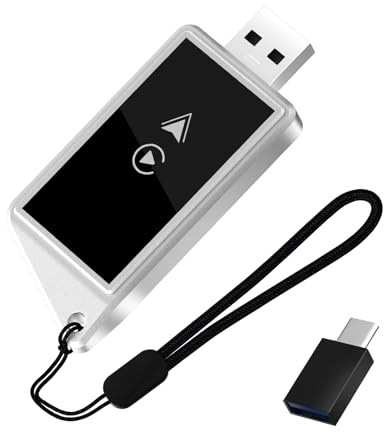 Ebksqs Wireless CarPlay Adapter, Android Auto Kompatibel, Plug & Play, für Fahrzeuge ab 2016, USB-A/C Anschluss, mit OTA Updates, iOS 10+ und Android 10+ Unterstützung