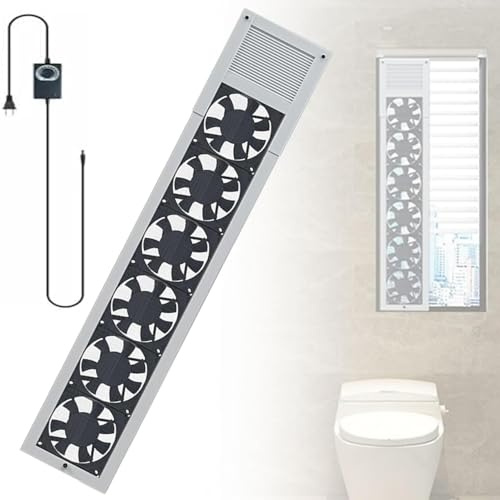 Door And Window Fan, Punch-free Window Exhaust Fan, 85m/h Air Volume, Adjustable Length (52-112cm Optional),Speed 2800 RPM, For Home, Kitchen, Bedroom & Office(80-98cm)
