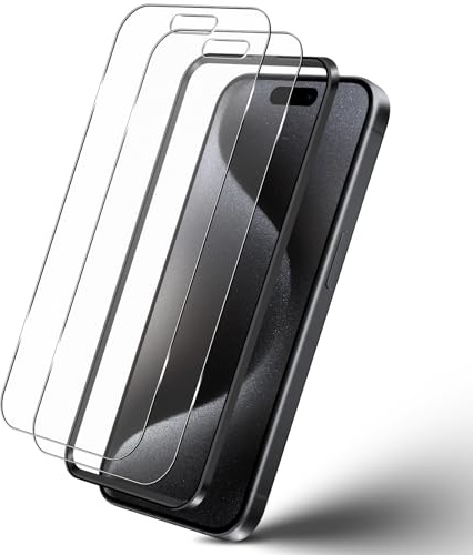 Wonsoso 2 Piezas Protector Pantalla Mate para iPhone 15 Pro, Antirreflejos Antihuellas Cristal Vidrio Templado Mate, Dureza 9H Screen Protector, Antiarañazos Pelicula, Fácil de Instalar