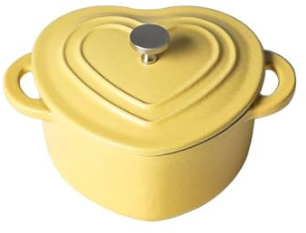 Gusseisen-Emaille-Antihaft-Topf, Mehrzweck-Kochgeschirr, ein Topf, Mehrzweck-Oberfläche, leicht zu reinigen, geeignet for den Hausgebrauch(Yellow)