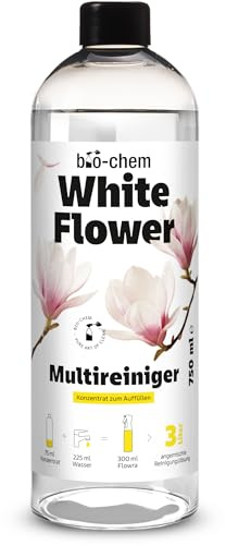 bio-chem Allzweckreiniger Konzentrat White Flower 750ml | Ergibt bis zu 3L Reinigungslösung | für Küche, Bad, Glas, Möbel & Böden